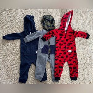 12 month Carter’s boy’s Fleece Jumpsuits